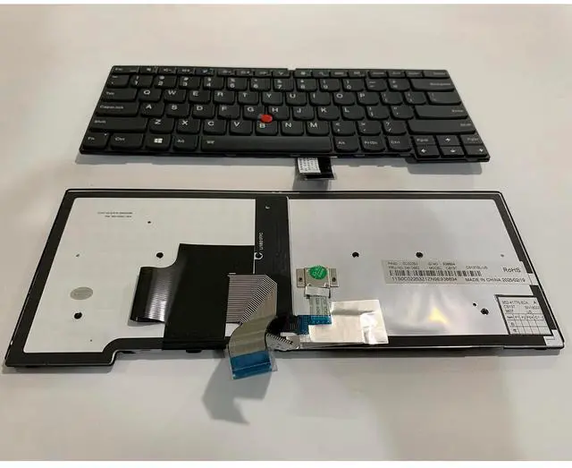 Alt view image 4 of 7 - Laptop Replacement US Layout Keyboard for Lenovo ThinkPad T440 T440s T450 T450s T460 04Y0967 04Y0968 with Frame,TrackPoint,Backlit Black