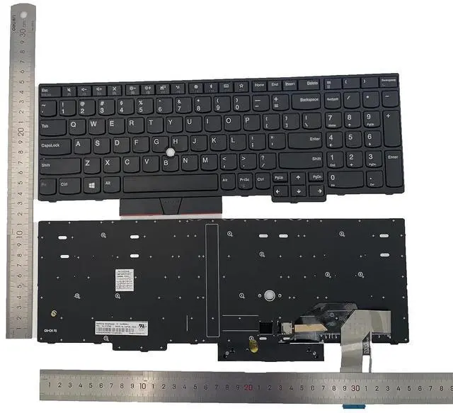 Alt view image 3 of 7 - Laptop Replacement US Layout No Pointer Keyboard for Lenovo ThinkPad E580 E585 L580 E590 E595 L590 T590 P15S P52 P72 P53 P73 P53 P52 T15 01YP560 01YP720 01YP640
