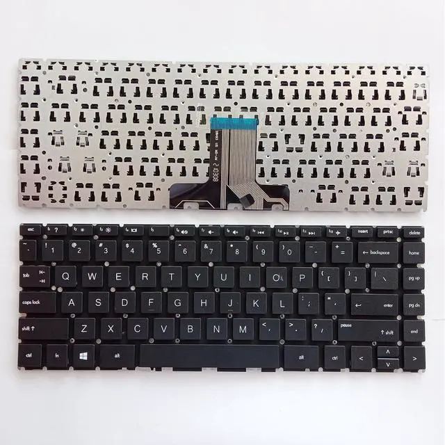 Main image of Laptop Replacement US Layout Keyboard for HP Pavilion 14-ce 14-ce0000 14-ce1000 14-ce2000 14-DQ 14-CD TPN-Q207 TPN-Q221 TPN-W139 Without Frame,No TrackPoint,No Backlit Black