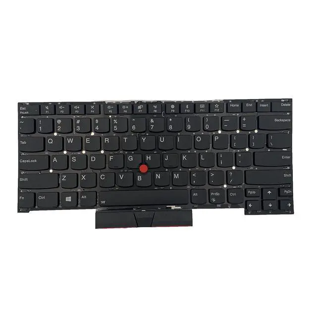 Alt view image 3 of 7 - Laptop Replacement US Layout Backlit Keyboard for Lenovo Thinkpad T490S T495 T495S E490S R490 L390 Black