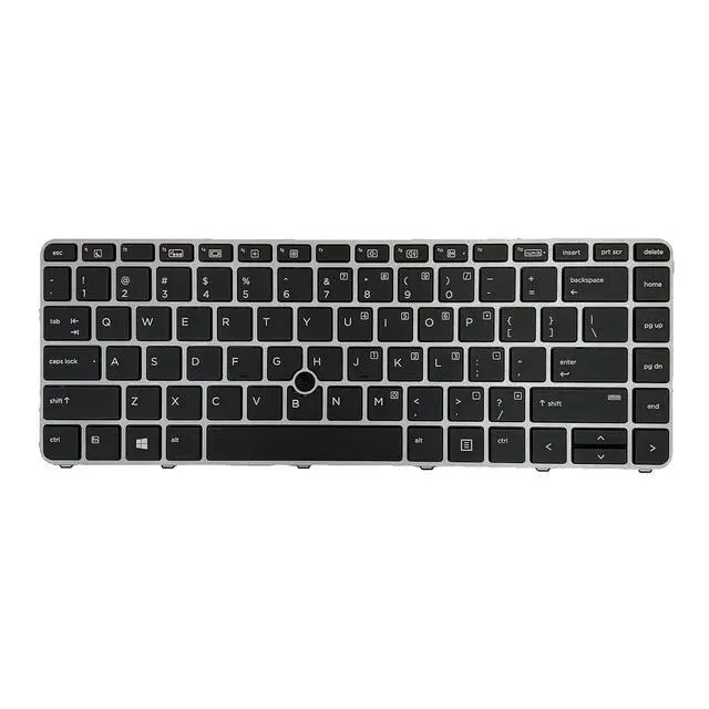 Alt view image 3 of 7 - Laptop Replacement US Layout with Pointing with Backlight Keyboard for HP EliteBook 840 G3/745 G3/840 G4/745 G4 836308-001 821177-001 819877-001