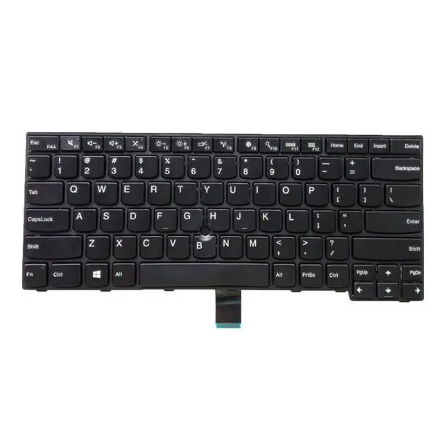 Alt view image 2 of 3 - Laptop Replacement US Keyboard for Lenovo Thinkpad E450 E450C E455 E460 E465 W450 04X6101 04X6181 MP-13U53US-G62 NSK-Z40ST 9Z.NBJST.001 PK13 0TR3A0 0 SN20E66181 V147720AS1