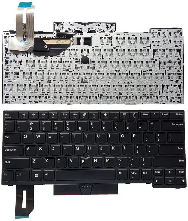 Main image of Laptop Replacement US Layout No Pointer Keyboard for Lenovo Thinkpad Yoga T490 T495 L480 T480S E480 E490 E495 L390 L380 L480 01YP280 01YP360 01YP440 SN20P33310 01YP520 SK01 PK131668200