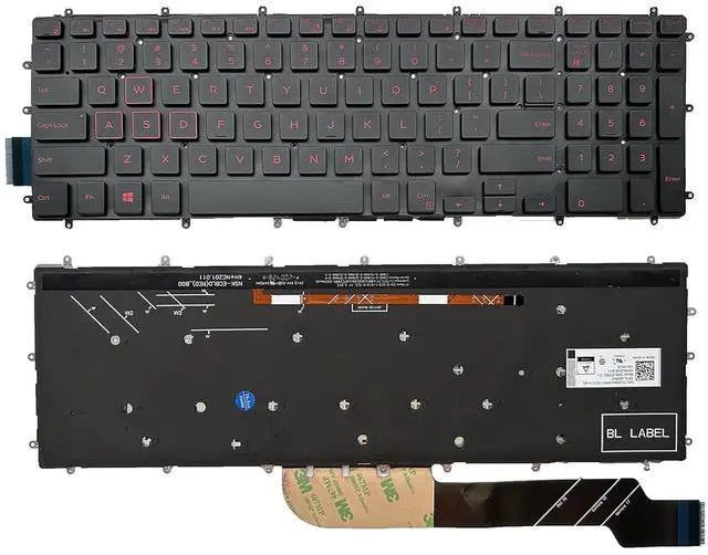 Main image of Laptop Replacement US Layout Red Backlight Keyboard for 3579 3583 3779 5565 5567 5570 5575 5587 7566 7567 7577 7588 5765 5767 5770 5775 7773 7778 7779 Series Red Letter 03R0JR