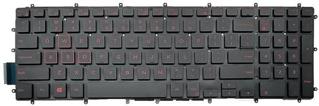 Alt view image 3 of 7 - Laptop Replacement US Layout Red Backlight Keyboard for 3579 3583 3779 5565 5567 5570 5575 5587 7566 7567 7577 7588 5765 5767 5770 5775 7773 7778 7779 Series Red Letter 03R0JR