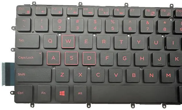 Alt view image 5 of 7 - Laptop Replacement US Layout Red Backlight Keyboard for 3579 3583 3779 5565 5567 5570 5575 5587 7566 7567 7577 7588 5765 5767 5770 5775 7773 7778 7779 Series Red Letter 03R0JR