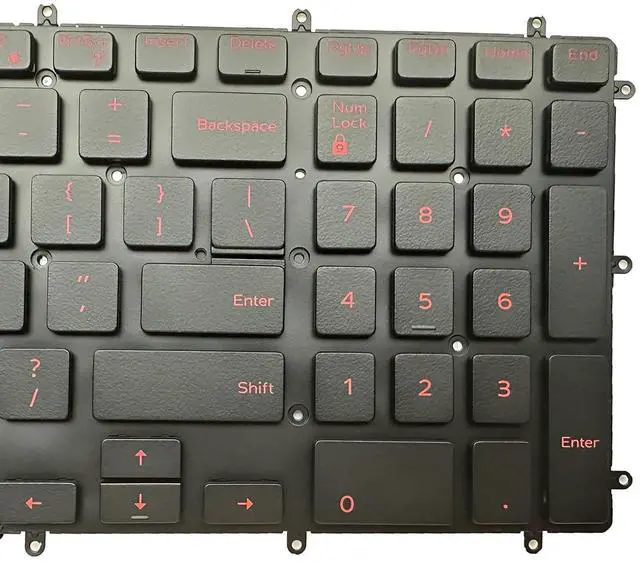 Alt view image 4 of 7 - Laptop Replacement US Layout Red Backlight Keyboard for 3579 3583 3779 5565 5567 5570 5575 5587 7566 7567 7577 7588 5765 5767 5770 5775 7773 7778 7779 Series Red Letter 03R0JR