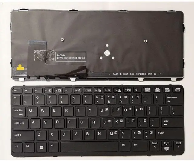 Main image of Laptop Replacement US Backlit Keyboard for HP EliteBook 720 G1 720 G2 725 G2 820 G1 820 G2 Black FrameWithout Pointer