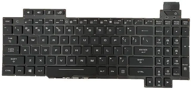 Alt view image 6 of 7 - Laptop Replacement US Layout with Backlight Keyboard for Asus ROG Strix GL503 GL503V GL503VD GL503VS GL503VM GL503GE GL703V GL703VD GL703VM GL703GE V170162AK1