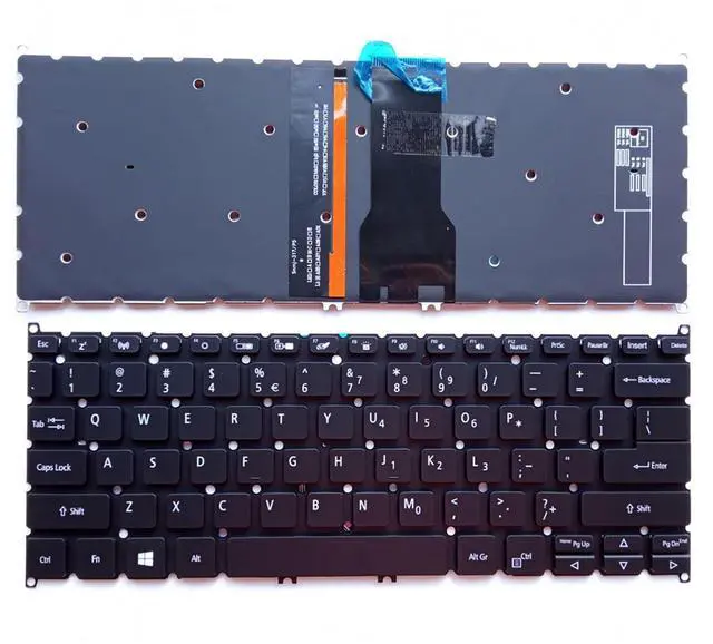 Main image of Laptop Replacement US Layout with Backlight Keyboard for Acer Spin SP513 51 52 53 SP513-52N SF114-32 NKI1313048 ACM16P 16M23LHC02