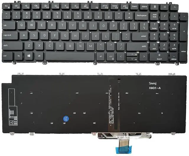 Main image of Laptop Replacement US Layout with Backlight Keyboard for Dell Precision 7750 7550 7760 7560 Series Laptop with Backlit US Layout P/N: 0713DM 713DM PK132V72B00