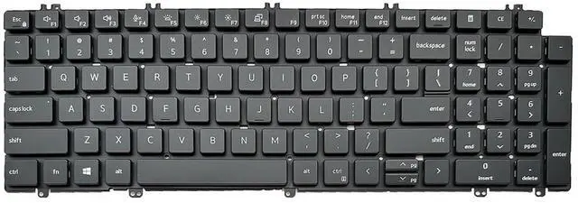Alt view image 7 of 7 - Laptop Replacement US Layout with Backlight Keyboard for Dell Precision 7750 7550 7760 7560 Series Laptop with Backlit US Layout P/N: 0713DM 713DM PK132V72B00