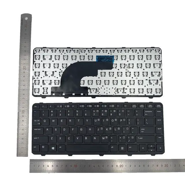 Alt view image 4 of 7 - Laptop Replacement Keyboard for HP PROBOOK 640 G1 645 G1 Black US Layout 738688-001 736653-001 V139426BS1 with Frame Without Pointing Stick
