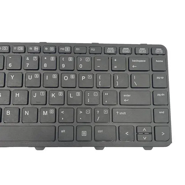 Alt view image 7 of 7 - Laptop Replacement Keyboard for HP PROBOOK 640 G1 645 G1 Black US Layout 738688-001 736653-001 V139426BS1 with Frame Without Pointing Stick