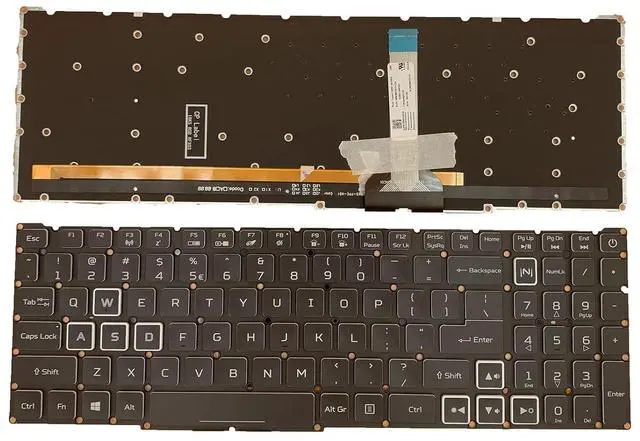 Main image of Laptop Replacement US Layout RGB Colorful Backlight Keyboard for Acer Nitro 5 AN515-57 AN515-45 Predator Helios 300 PH315-54 PH317-51 LG05P-N10BR LG05P-N12B3 LG05P-N12B3L