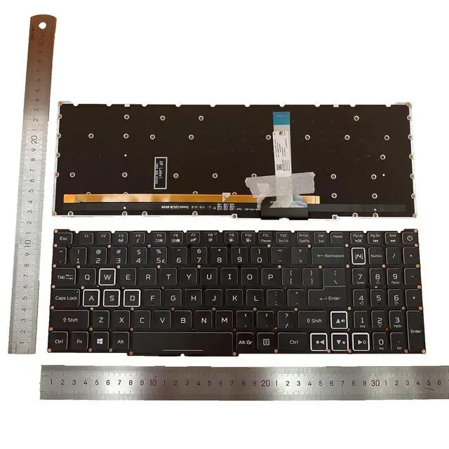 Alt view image 2 of 7 - Laptop Replacement US Layout RGB Colorful Backlight Keyboard for Acer Nitro 5 AN515-57 AN515-45 Predator Helios 300 PH315-54 PH317-51 LG05P-N10BR LG05P-N12B3 LG05P-N12B3L