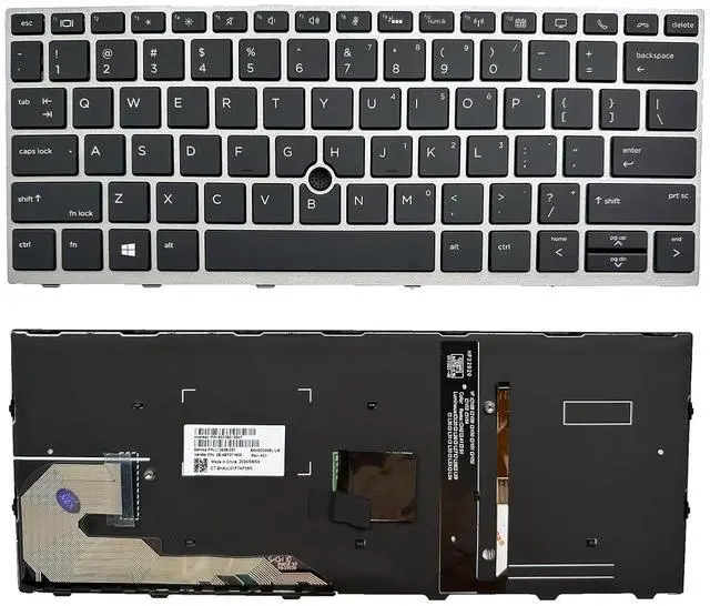Main image of Laptop Replacement US Layout with Pointer and Backlit Keyboard for HP EliteBook 730 G5 735 G5 830 G5 836 G5 735 G6 830 G6 836 G6 P/N: L13697-001 6037B0135401