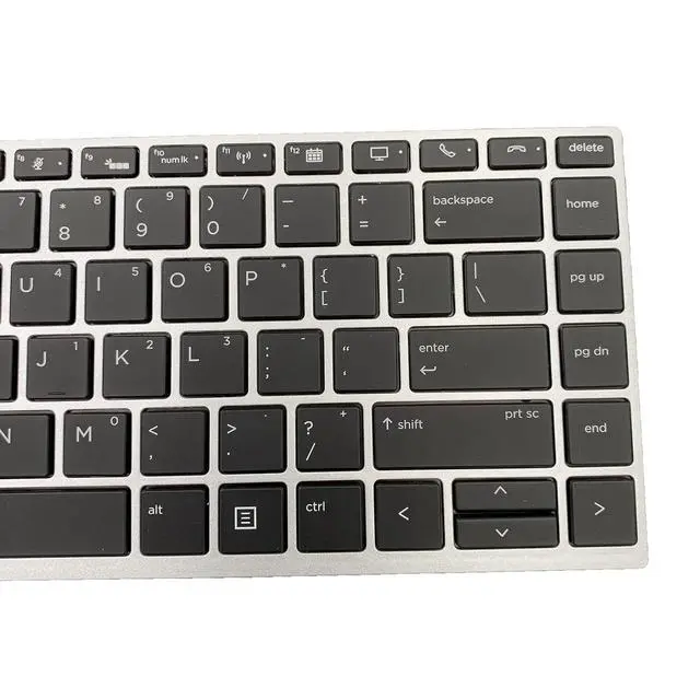 Alt view image 7 of 7 - Laptop Replacement US Keyboard for HP EliteBook 840 G5 846 G5 745 G5 US Silver Frame with Backlit with Pointer