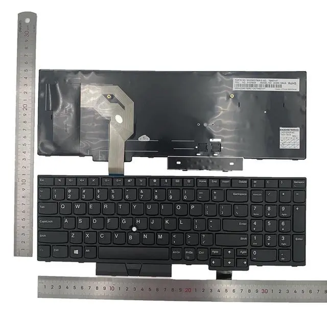 Alt view image 2 of 7 - Laptop Replacement US Layout No Pointer Keyboard for Lenovo IBM ThinkPad T570 T575 T580 P51S P52S 01ER582 01ER541 SN20M07934 01HX219 01HX259 SN20P41561 SN20P41521