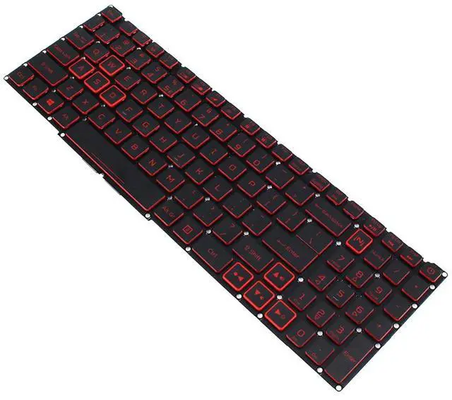 Alt view image 4 of 6 - Laptop Replacement US Layout Red Backlit Keyboard for Acer Nitro 5 AN51554 AN5155450AF AN5155455YM AN5155458YY AN5155471FT Black