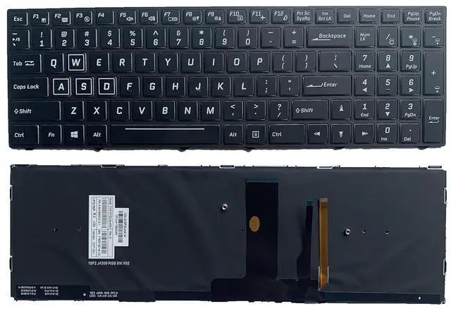 Main image of Laptop Replacement US Layout Color backlit Keyboard For Clevo N850 N855HJ1 N857HJ1 N870HJ1 N850HP6 N870HP6 CVM15F23USJ4309 6-80-N85H0-011-1 CVM15F23USJ430B CVM15F2300J430M 6-80-N85H3-191-1 Black