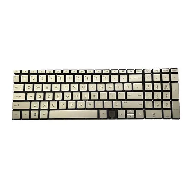 Alt view image 2 of 4 - Laptop Replacement US Layout Backlit Keyboard for HP Envy x360 15-ee 15m-ee 15-ed 15m-ed tpn-c149 tpn-w140 HP 15m-ed0013dx 9ZNHBBC Sliver