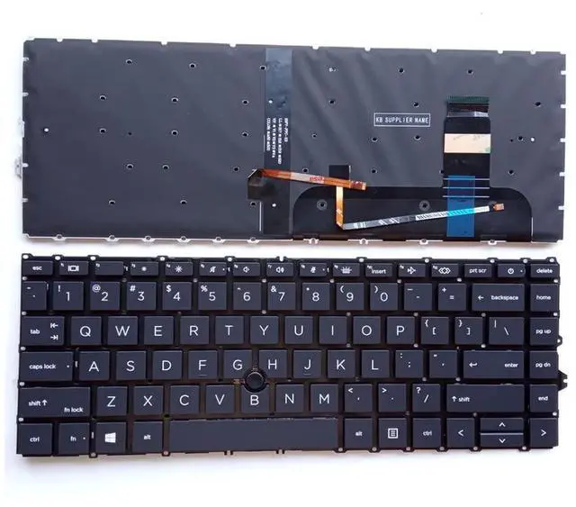 Main image of Laptop Replacement US Layout with Pointing with Backlight Keyboard for HP Elitebook 840 G7 845 G7 840 G8 845 G8 M07091-131 M07089-151 Silver Frame