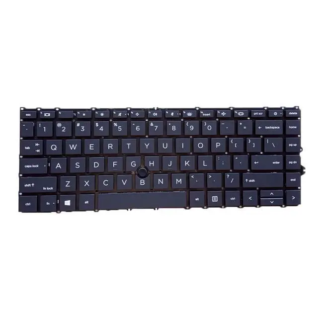 Alt view image 2 of 3 - Laptop Replacement US Layout with Pointing with Backlight Keyboard for HP Elitebook 840 G7 845 G7 840 G8 845 G8 M07091-131 M07089-151 Silver Frame