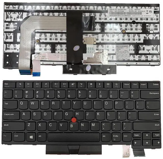 Main image of Laptop Replacement US Layout with Pointing Keyboard for Lenovo ThinkPad T470 T480 A475 A485 Laptop No Backlight (Not Fit T470s T470p T480s T480p) 01HX459 01AX487 01HX499 01HX419 01AX528