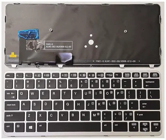 Main image of Laptop Replacement US Backlit Keyboard for HP EliteBook 720 G1 720 G2 725 G2 820 G1 820 G2 Silver FrameWithout Pointer