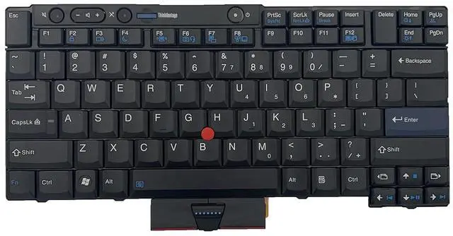 Main image of Laptop Replacement Keyboard for Lenovo ThinkPad T400S T410 T410S T410I T410SI T420 T420I T420S T510 T510I T520 W510 W520 X220 X220I X220S X220T US Layout Black