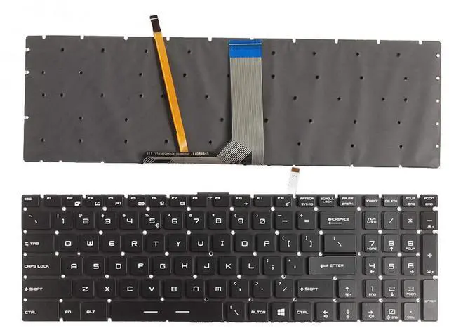 Main image of Laptop Keyboard for MSI GS60 GS70 GE62 PE60 PE70 GT62 GL62 GL62M GP62 GL72 GP72 PE62 GE72 GT72 Stealth 17.3" US Layout Replacement Backlit White