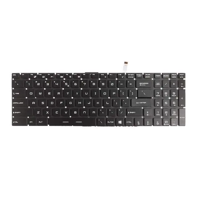 Alt view image 2 of 3 - Laptop Keyboard for MSI GS60 GS70 GE62 PE60 PE70 GT62 GL62 GL62M GP62 GL72 GP72 PE62 GE72 GT72 Stealth 17.3" US Layout Replacement Backlit White