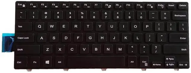 Alt view image 3 of 3 - Laptop Replacement US Layout Keyboard for Dell Inspiron 14-5000 5445 5447 5455 5457 5458 7447 5442 5443 5451 with Frame,No TrackPoint,No Backlit Black