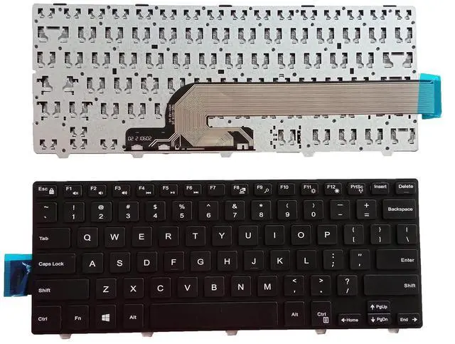 Main image of Laptop Replacement US Layout Keyboard for Dell Inspiron 14-5000 5445 5447 5455 5457 5458 7447 5442 5443 5451 with Frame,No TrackPoint,No Backlit Black