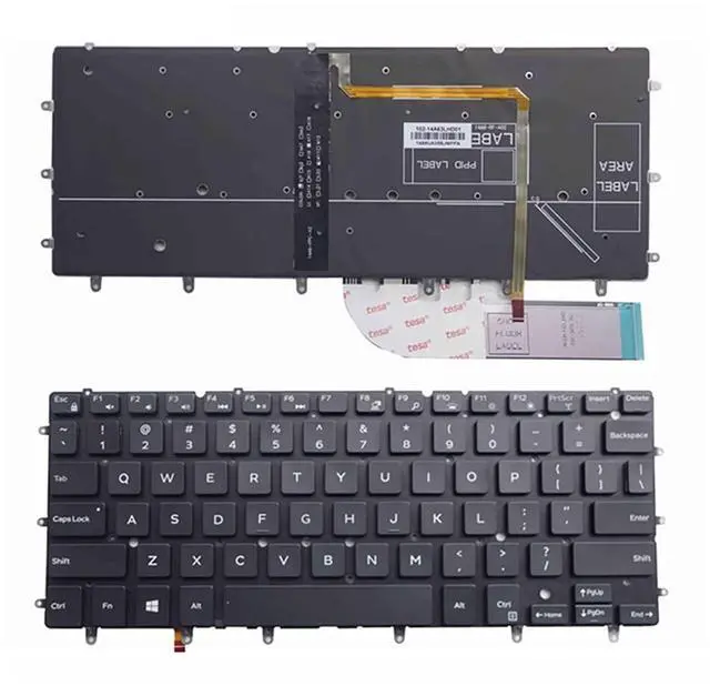 Main image of Laptop Replacement US Layout Backlit Keyboard for Dell XPS 13 9343 9350 9360 Inspiron 7352 7353 7359 Black