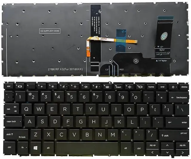 Main image of Laptop Replacement US Layout Keyboard for HP ProBook 440 G9 445 G9 440 G8 445 G8 440 G10 445 G10 Without Frame,No TrackPoint,Backlit Black