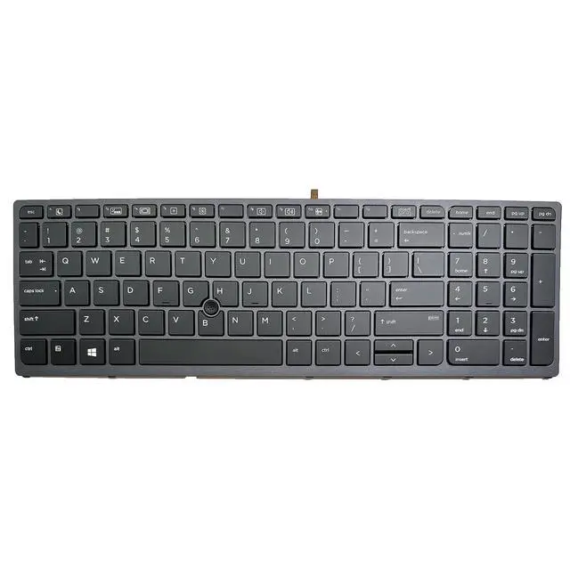 Alt view image 3 of 7 - Laptop Replacement US Layout with Pointer and backlightt Keyboard for HP Zbook 15 G3 G4 Zbook 17 G3 G4 Backlit Pointer US 848311-001 PK131C31A00