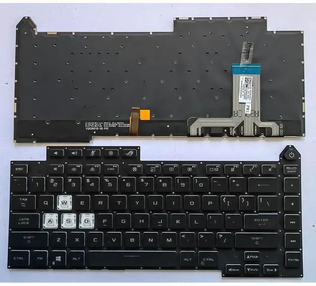 Main image of Laptop Replacement US Layout Keyboard for ASUS ROG Strix G15 G513QR G513IE G513Q G513QY G513QM G513 G513QY G513QM G533 Without Frame,No TrackPoint,Backlit Black