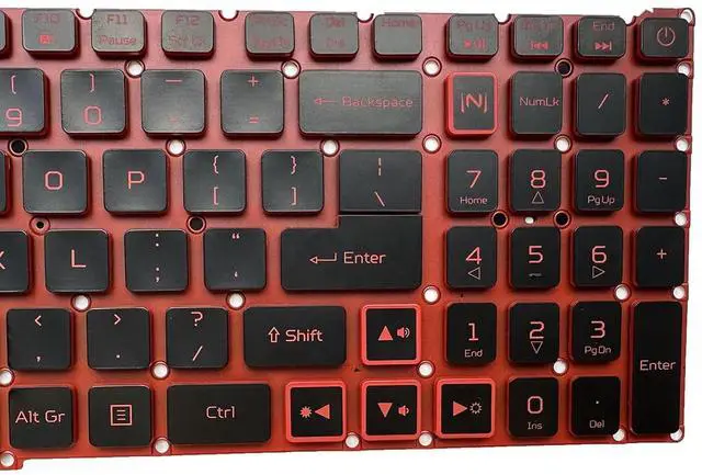 Alt view image 4 of 6 - Laptop Replacement US Layout with Backlight Keyboard for Acer Predator Helios 300 PH315-52 PH315-53 PH317-53.Acer Nitro 5 AN515-43 AN515-54 AN517-51 LG05P-N10BR LG05P-N12B3L
