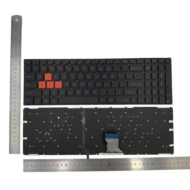 Alt view image 2 of 7 - Laptop Replacement US Layout RED Backlit Keyboard for ASUS Rog Strix GL502 GL702VM GL702V GL702VY GL502VT GL502 GL702 Black