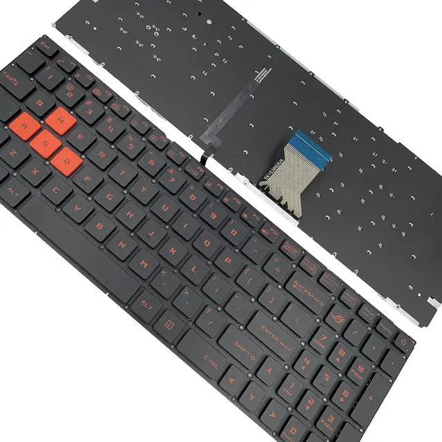 Alt view image 3 of 7 - Laptop Replacement US Layout RED Backlit Keyboard for ASUS Rog Strix GL502 GL702VM GL702V GL702VY GL502VT GL502 GL702 Black