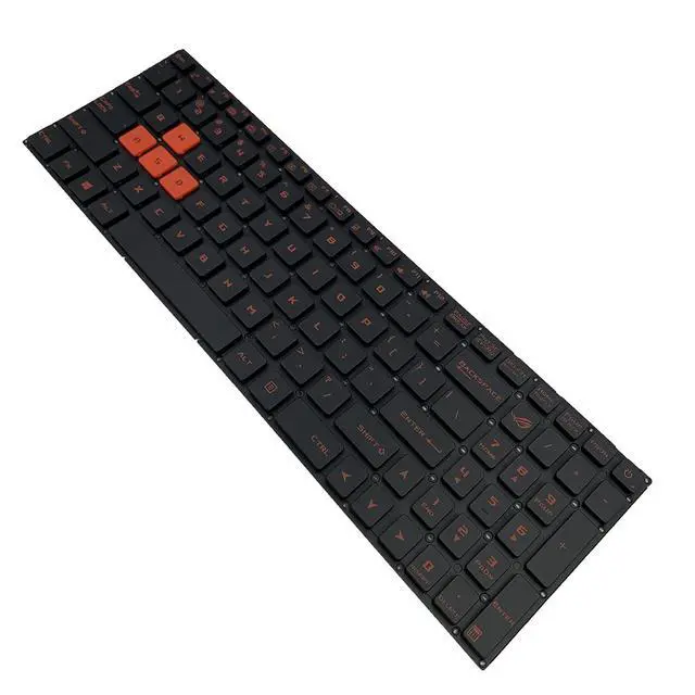 Alt view image 6 of 7 - Laptop Replacement US Layout RED Backlit Keyboard for ASUS Rog Strix GL502 GL702VM GL702V GL702VY GL502VT GL502 GL702 Black