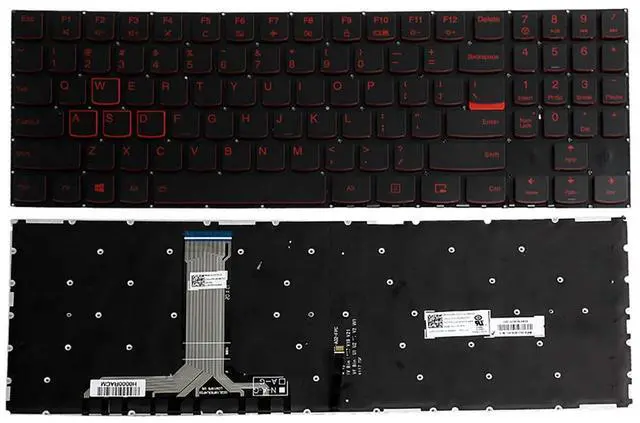 Main image of Laptop Replacement Keyboard for Lenovo Legion Y520 Y520-15IKB Y720 Y720-15IKB R720 R720-15IKB 15 15IKB 9Z.NDKBN.D01 US Laptop Red Backlit Keyboard,black