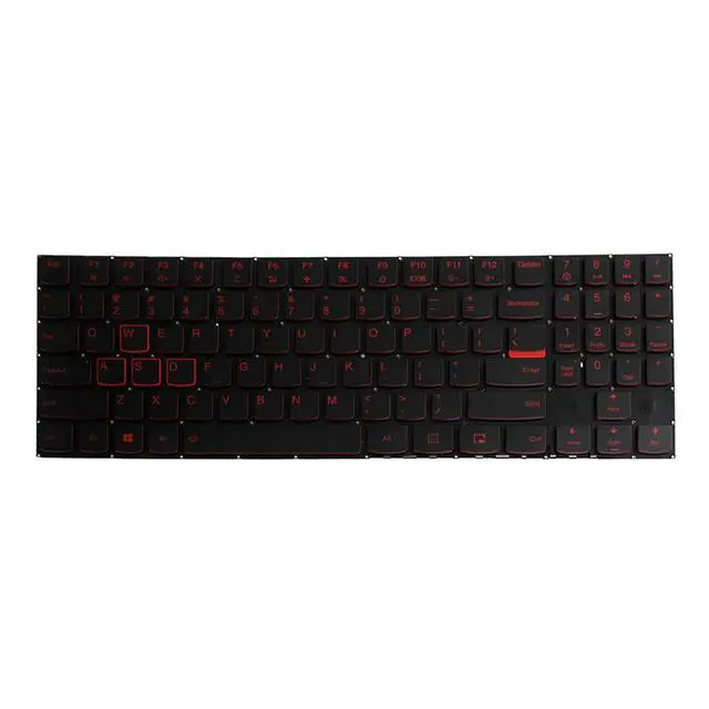 Alt view image 2 of 7 - Laptop Replacement Keyboard for Lenovo Legion Y520 Y520-15IKB Y720 Y720-15IKB R720 R720-15IKB 15 15IKB 9Z.NDKBN.D01 US Laptop Red Backlit Keyboard,black