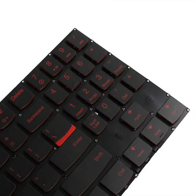 Alt view image 6 of 7 - Laptop Replacement Keyboard for Lenovo Legion Y520 Y520-15IKB Y720 Y720-15IKB R720 R720-15IKB 15 15IKB 9Z.NDKBN.D01 US Laptop Red Backlit Keyboard,black