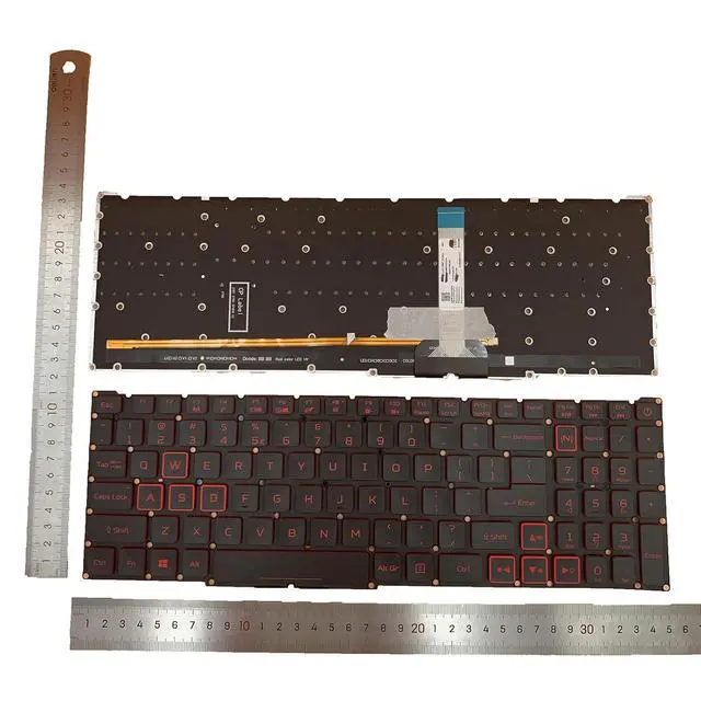 Alt view image 2 of 7 - Laptop Replacement US Layout Red Backlight Keyboard for Acer Nitro 5 AN515-57 AN515-45 Predator Helios 300 PH315-54 PH317-51 LG05P-N10BR LG05P-N12B3 LG05P-N12B3L