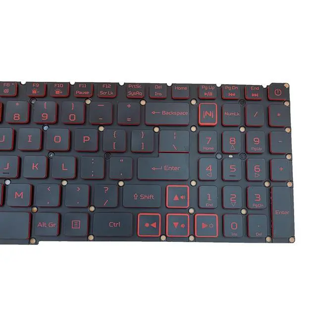 Alt view image 7 of 7 - Laptop Replacement US Layout Red Backlight Keyboard for Acer Nitro 5 AN515-57 AN515-45 Predator Helios 300 PH315-54 PH317-51 LG05P-N10BR LG05P-N12B3 LG05P-N12B3L