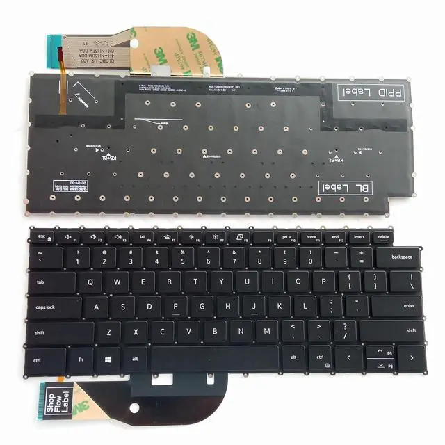 Main image of Laptop Replacement US Layout with Backlit Keyboard for Dell XPS 15 9500 P91F 9510 9520,XPS 17 9700 P92F 9710,Precision 5550 5560 5750 5760 Series Laptop Black 0MV93T