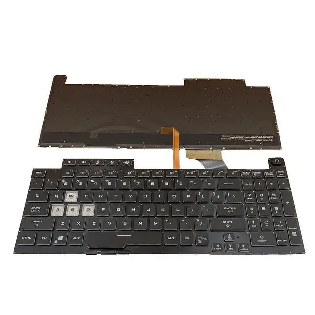 Alt view image 2 of 7 - Laptop Replacement US Layout Colorful Backlight Keyboard for Asus ROG Stirx G17 G713 G713QR G713RX G713RS G713RC 2021 Strix G Series 0KNR0-691DUS00 V202926FS1
